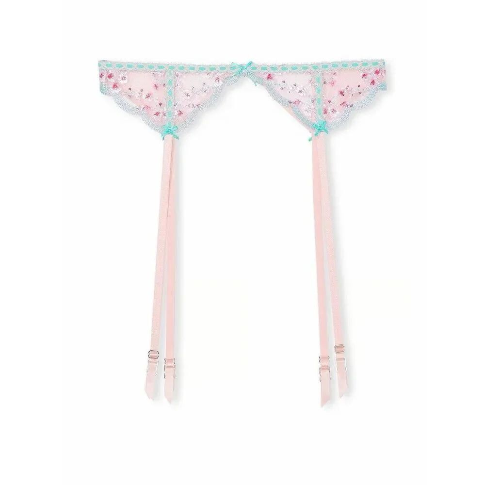 Victoria’s Secret Dream Angels Cherry Blossom Embroidered Garter Belt XS/S